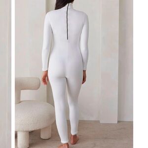 NWT White Penelope Bumpsuit - Size M